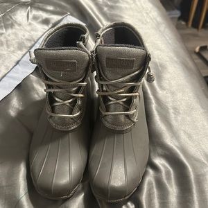 Women’s Silver Sparkly Sperry Waterproof Rubber Boot